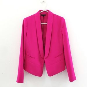 Express Hot Pink Drape Open Front Blazer Size 0